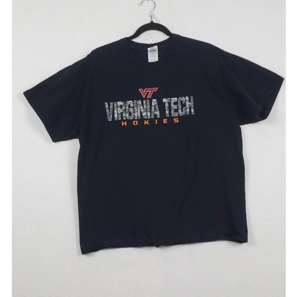 Gildan Virginia Tech Hokies Short Sleeve T-Shirt Men Size XL PRE-OWNED